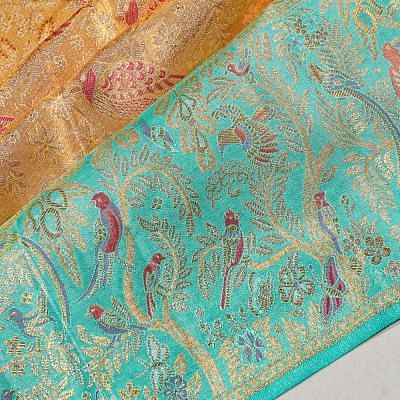 Kanchipuram Silk Tissue Brocade Gold Saree