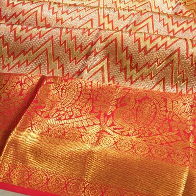 Kanchipuram Silk Tissue Brocade Gold Saree