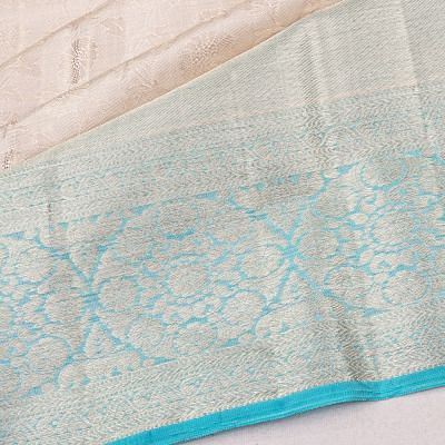 Taranga Kanchi Silk Tissue Jaal Silver Saree