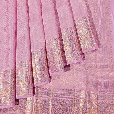 Kanchipuram Silk Brocade Lavender Saree