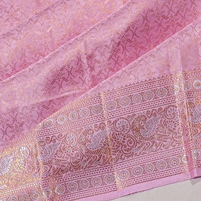 Kanchipuram Silk Brocade Lavender Saree