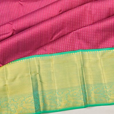 Kanchipuram Silk Brocade Purple Saree