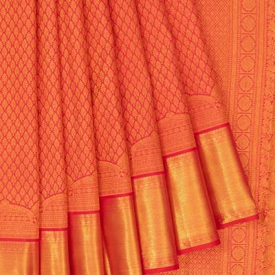 Kanchipuram Silk Brocade Pink Saree