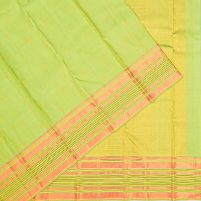 Kanchipuram Silk Butta Lime Green Saree