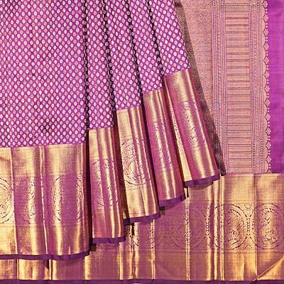 Kanchipuram Silk Brocade Purple Saree