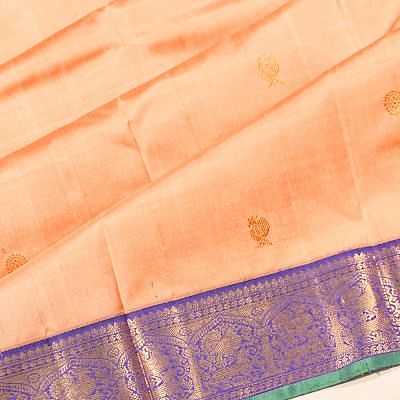 Kanchipuram Silk Butta Beige Saree