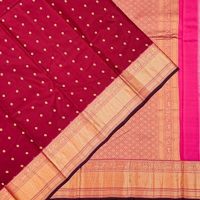 Taranga Kanchi Silk Butta Maroon Saree