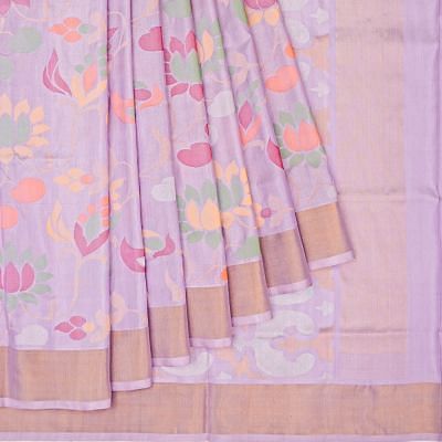 Uppada Silk All Over Jamdani Lavender Saree