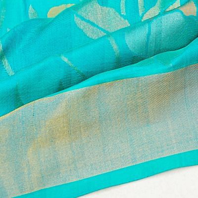 Uppada Silk All Over Jamdani Sea Green Saree