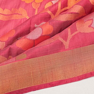 Uppada Silk All Over Jamdani Pink Saree