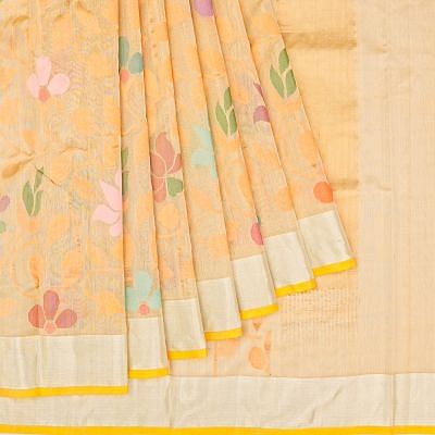 Uppada Silk All Over Jamdani Beige Saree