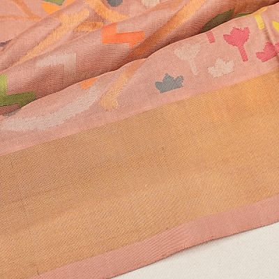 Uppada Silk All Over Jamdani Cream Saree