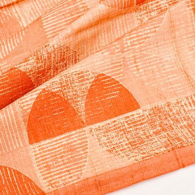 Tussar Floral Printed Pastel Orange Saree