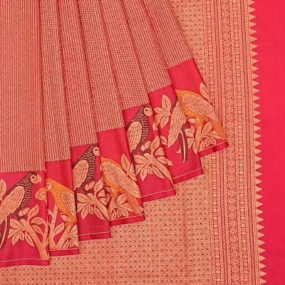 Kanchipuram Silk Brocade Pink Saree