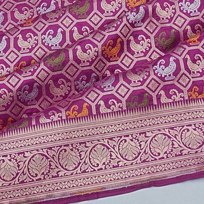 Banarasi Silk Brocade Purple Saree