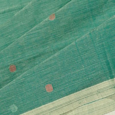 Phulia Cotton Butta Green Saree