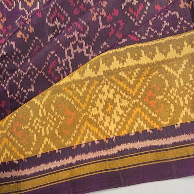 Rajkot Patola Silk Ikat Purple Saree