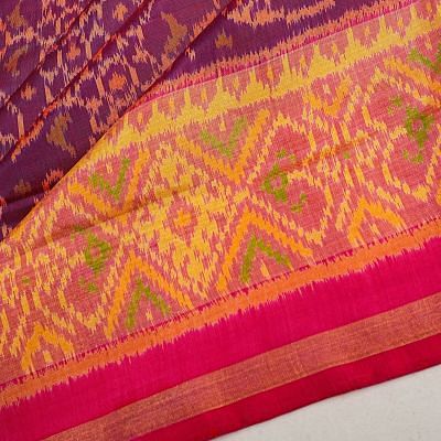 Rajkot Patola Silk Ikat Purple Saree