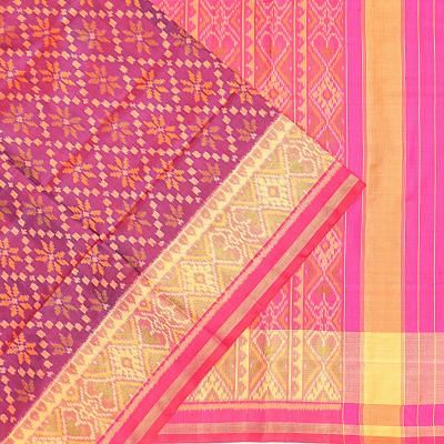 Rajkot Patola Silk Ikat Purple Saree