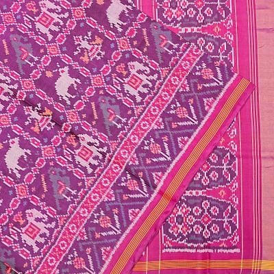 Rajkot Patola Silk Ikat Purple Saree