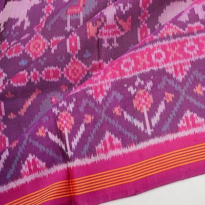 Rajkot Patola Silk Ikat Purple Saree