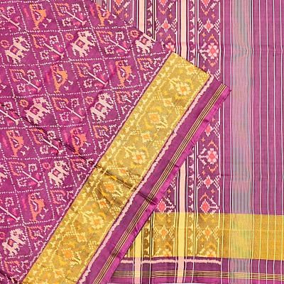 Rajkot Patola Silk Ikat Purple Saree