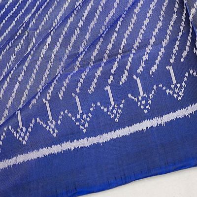 Rajkot Patola Silk Ikat Dark Blue Saree