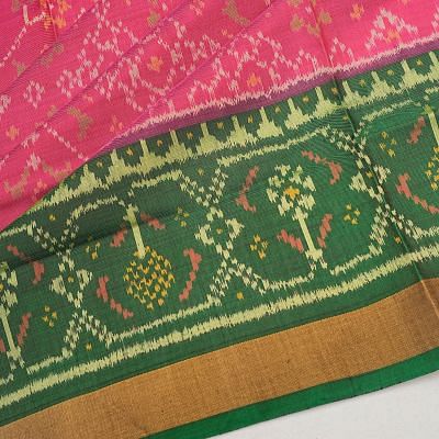 Rajkot Patola Silk Ikat Pink Saree