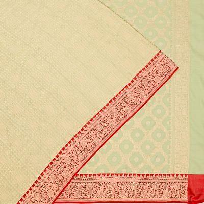 Banarasi Silk Brocade Pista Green Saree