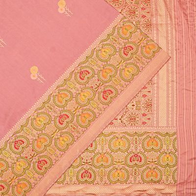 Banarasi Silk Butta Pink Saree