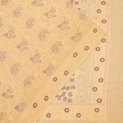 Banarasi Silk Tissue Jaal Pastel Yellow Saree