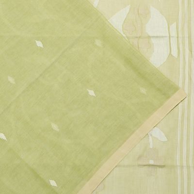 Phulia Cotton Butta Pastel Green Saree