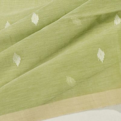 Phulia Cotton Butta Pastel Green Saree