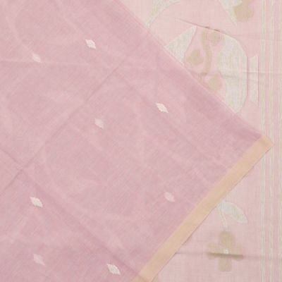 Phulia Cotton Butta Baby Pink Saree