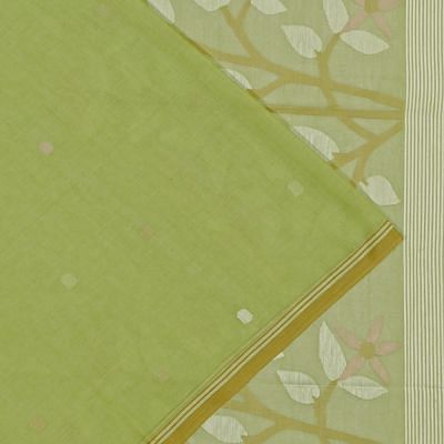 Phulia Cotton Butta Green Saree