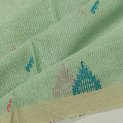 Phulia Cotton Butta Pastel Green Saree