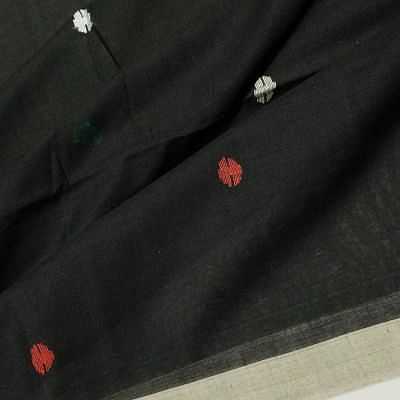 Phulia Cotton Butta Black Saree