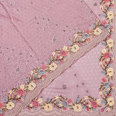 Organza Embroidery Lavender Saree