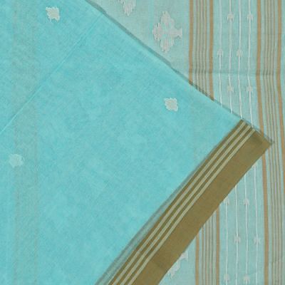 Phulia Cotton Butta Sky Blue Saree