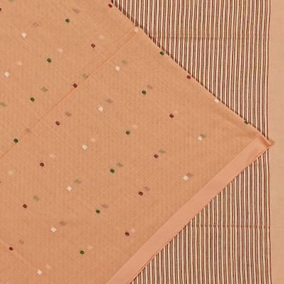 Phulia Cotton Butta Peach Saree