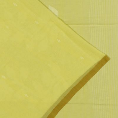 Phulia Cotton Butta Lemon Yellow Saree