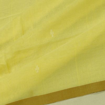 Phulia Cotton Butta Lemon Yellow Saree