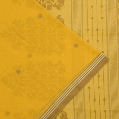 Phulia Cotton Butta Yellow Saree