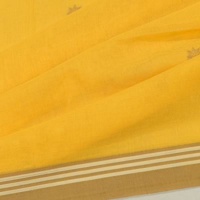 Phulia Cotton Butta Yellow Saree