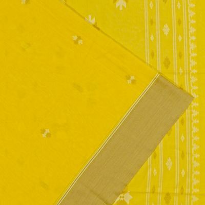 Phulia Cotton Butta Yellow Saree