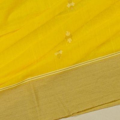 Phulia Cotton Butta Yellow Saree