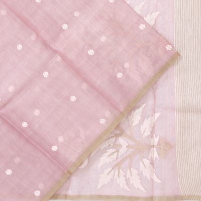 Dhakai Kora Organza Jamdani Butta Lilac Saree