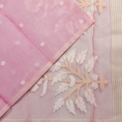 Dhakai Kora Organza Jamdani Butta Lavender Saree