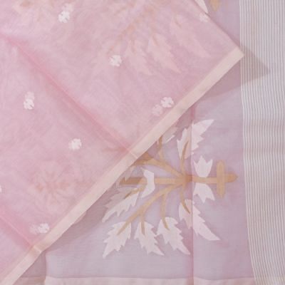 Dhakai Kora Organza Jamdani Butta Lavender Saree