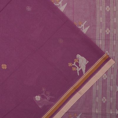 Phulia Cotton Butta Purple Saree